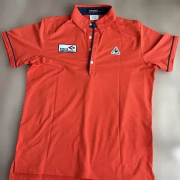 르꼬끄 lecoqsportif 골프웨어 피케 셔츠 오렌지 남성용