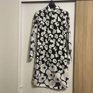 JIL SANDER NAVY 질 샌더 네이비 카라 부착 코튼 원피스