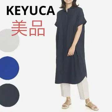 미품 KEYUCA 코튼 라이크 스키퍼 셔츠 원피스