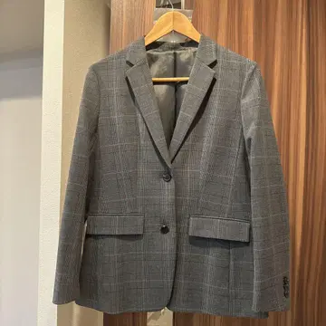 [새상품] UNIQLO 그레이 체크 무늬 정장 세트