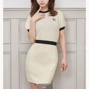 Darich 다리치 백 오픈 아일렛 니트 미니 원피스