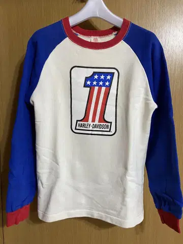 1990년대 HARLEY DAVIDSON 라글런 소매 트레이너 M 사이즈