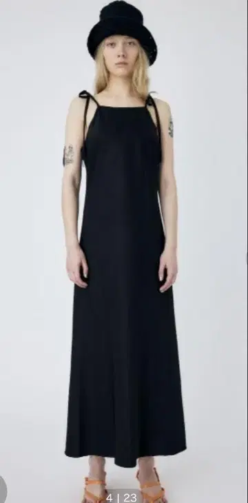 moussy SATIN SLIP 드레스 블랙 사이즈 1 택 포함