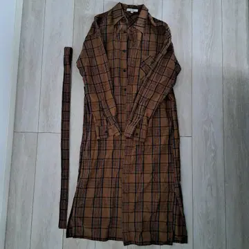 MOUSSY 체크 무늬 셔츠 원피스 FREE