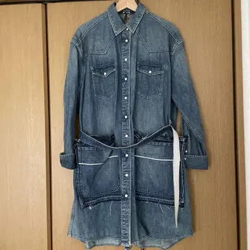사카이 sacai 백 오픈 데님 원피스 택 포함