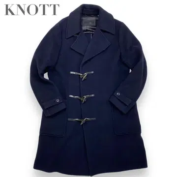 KNOTT 노Not 체스터 코트 토글 버튼 소가죽 남성용 네이비