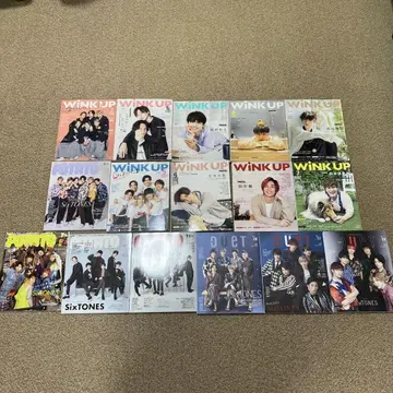 미사용품 WINK UP, POTATO, DUET, SixTONES 세트