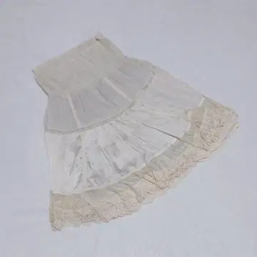 KN0281 [ 코코딜 ] 미디 스커트 [ F ] 레이스 레이어드 셔링
