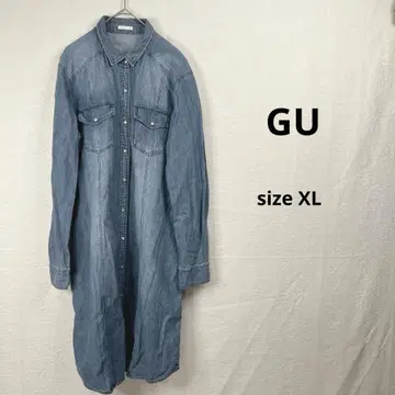 GU 데님 재킷 장길이 XL 사이즈 블루 캐주얼 신품