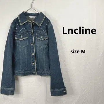 Lncline 데님 자켓 M 사이즈 반짝이 장식 캐주얼 새상품급