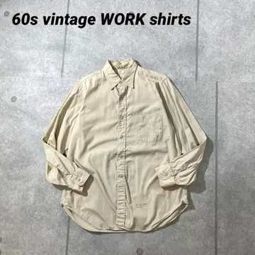60년대 희귀 빈티지 좋은 색상 변화 작업 셔츠 WORK shirts M