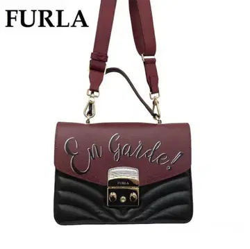 FURLA 훌라 메트로폴리스 가죽 2Way 숄더백 블랙