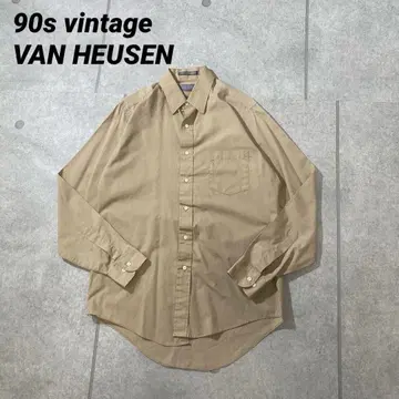 90년대 빈티지 워크 셔츠 VAN HEUSEN 장소색 L 사이즈