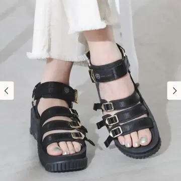 여성용 샌들 빔즈 SHAKA TRIPPIE PLATFORM 블랙