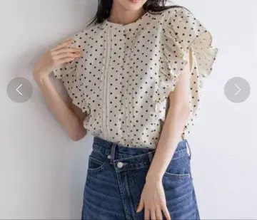 로리즈팜 노르망디 블라우스 도트 무늬
