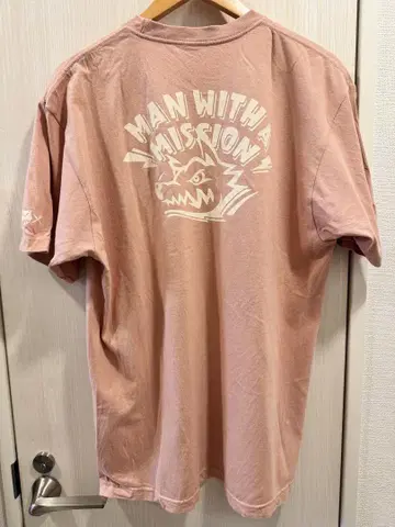 MAN WITH A MISSION 로고 티셔츠 XL 핑크