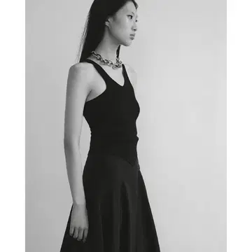 IIROT V knit tank black