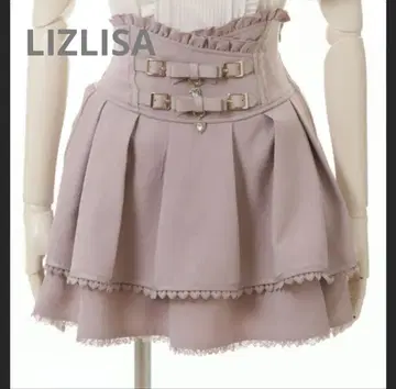 LIZLISA 2중 리본 벨트 스커트 팬츠