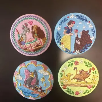 디즈니 자수 캔뱃지 4개 세트