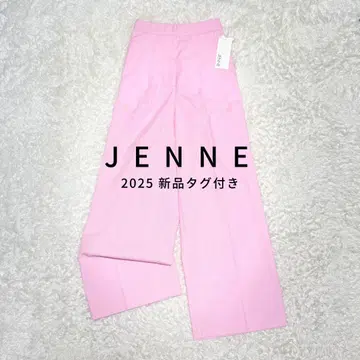 25년 신품 태그 부착 JENNE 스트라이프 미각 마린 팬츠 정가 2.2