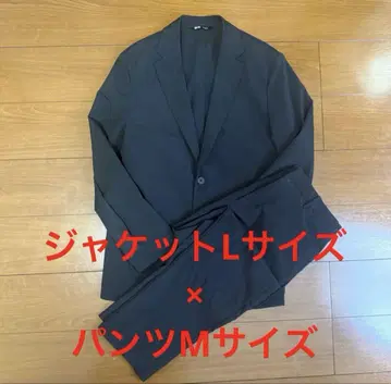 유니클로 이론 감동 자켓 블랙 세트업 자켓 L, 팬츠 M