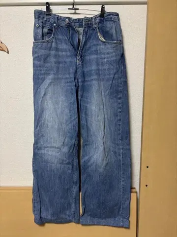 ZARA 와이드 레그 데님 팬츠 라이트 블루
