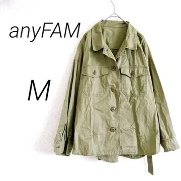 에니 FAM 점퍼 블레이저 재킷 M 카키색 캐주얼