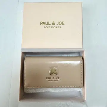 새상품! 폴 앤 조 액세서와즈 소가죽 카드 케이스 베이지