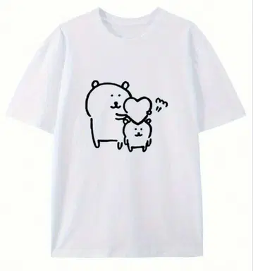 나가노의 곰 농담곰 T셔츠 화이트 2XL XXL