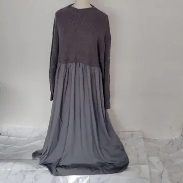 YVON INED N.VAGUE 그레이 롱 원피스