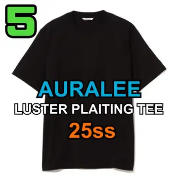 AURALEE LUSTER PLAITING TEE 5 오라리 블랙