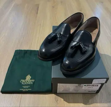 [미사용] CROCKETT&JONES 9E 로퍼 크로켓 가죽 신발