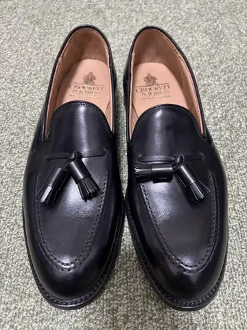 [미사용] CROCKETT&JONES 9E 로퍼 크로켓 가죽 신발