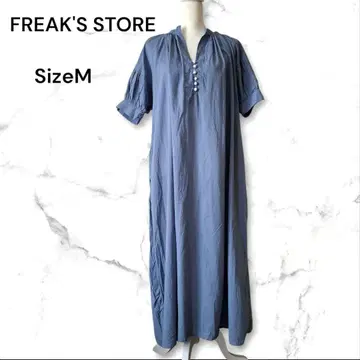 FREAK'S STORE 반팔 롱 개더 원피스 M 사이즈 스카이블루