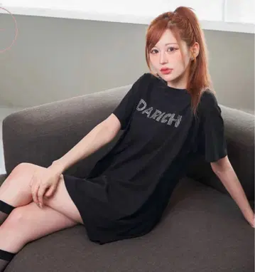 다리치 darich 로고 빅 티셔츠 블랙 검정
