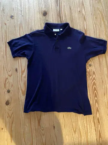 LACOSTE 네이비 피케 셔츠 CLASSIC FIT