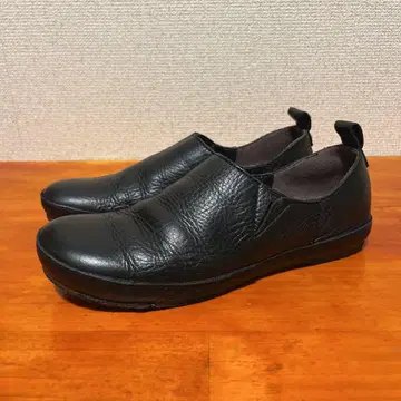 SAYA 슬리퍼 블랙 22.5cm 천연 가죽