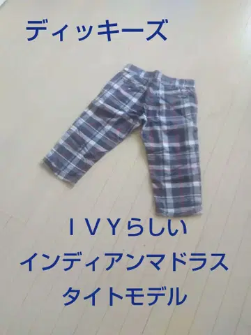 디키즈 인디언 마드라스 패턴 숏 팬츠 타이트 모델
