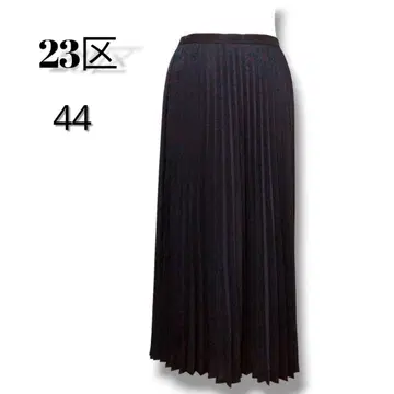 새상품급 23구 루즈핏 44 블랙 플리츠 롱 스커트 3L 블랙