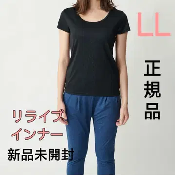 새 상품 여성용 LL 사이즈 리라이브 셔츠 이너 반팔 땀 흡수 속건성