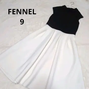 FENNEL 새상품 절개 슬리브리스 원피스 블랙 화이트