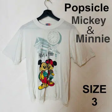 레어 popsicle 미키&미니 빈티지 T셔츠 화이트 3