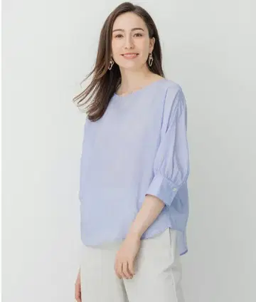 자유구 시어 블룸 블라우스 온워드 7부 소매 38