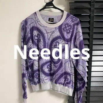 Noodles 보라색 페이즐리 무늬 니트
