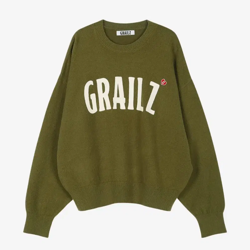 【GRAILZ】SIGNATURE HEART KNIT [OLIVE] GRAILZ | 그레일즈 Grailz SIGNATURE HEART KNIT [OLIVE] on