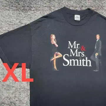 빈티지 Mr. & Mrs. 스미스 브래드 피트 영화 티셔츠