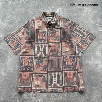 [ reyn spooner ] 레인 스푸너 90년대 풀오버 알로하 셔츠