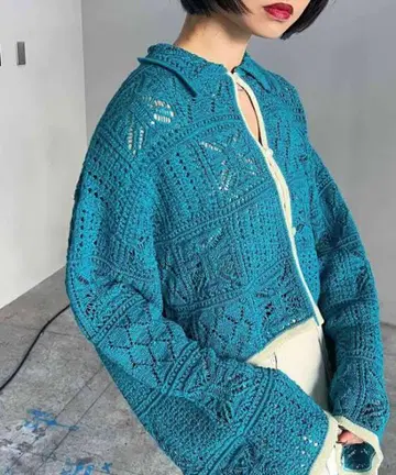 PAGEBOY 크로셰 스타일 리츠키 카디건 프리 사이즈