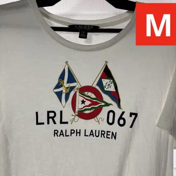 LAUREN RALPH LAUREN 티셔츠 로고 반팔 흰색 M 사이즈