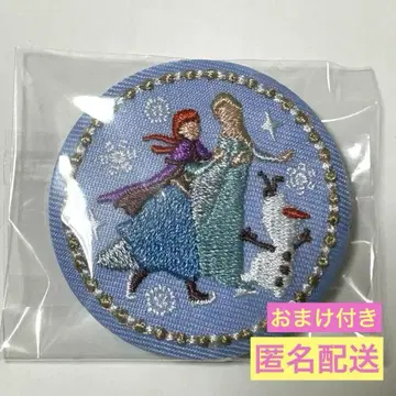 디즈니 캐릭터 아나와 눈의 여왕 자수 캔 배지 선물 세트